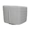 Armen Living Melanie Swivel Dove Gray Genuine Leather Barrel Chair LCMECHDV - alternate 2